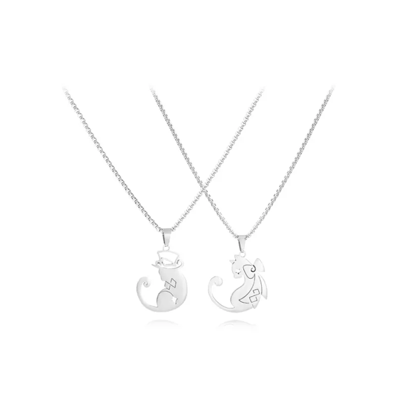 LuluCanaan Titanium Steel Necklaces Unisex-4