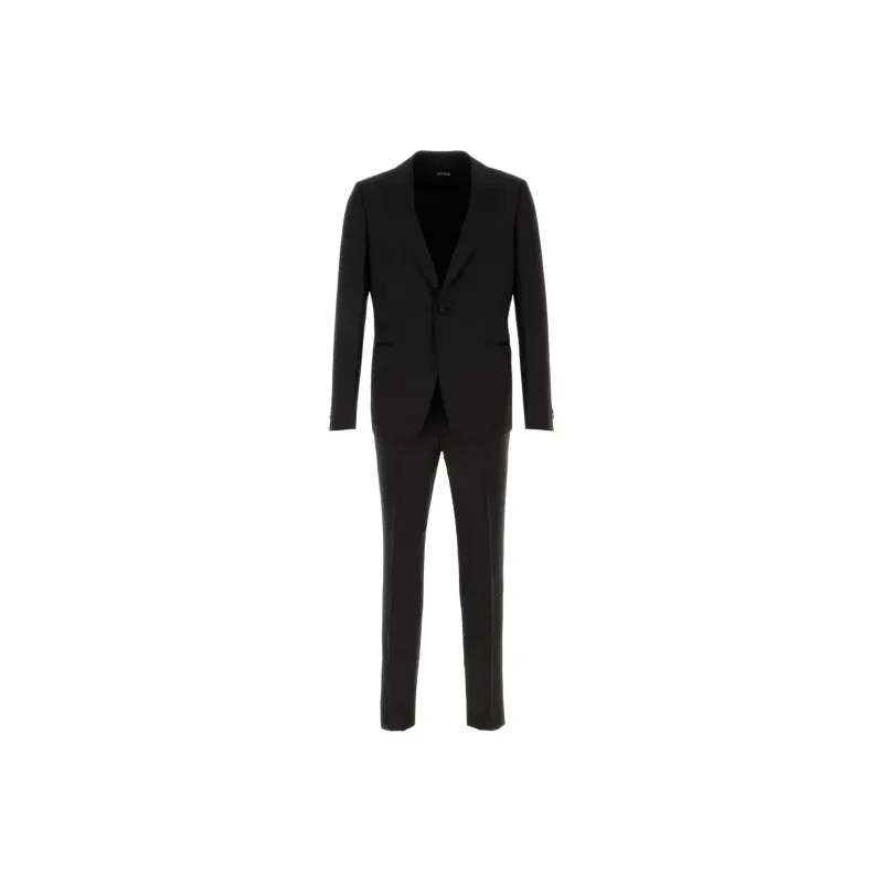 Zegna Business Suit Men's Black-0