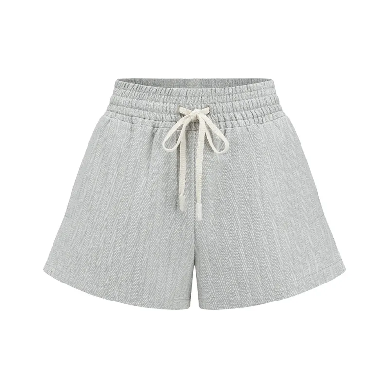 AXYPAGES Casual Shorts Women's Light Gray-2