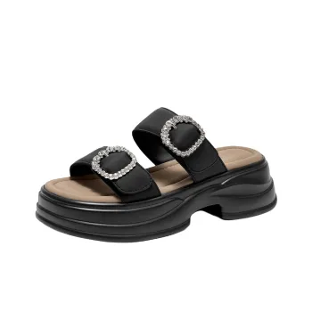 GEMEIQ PU Polyurethane Metal Slip Resistant Slide Slippers Women's