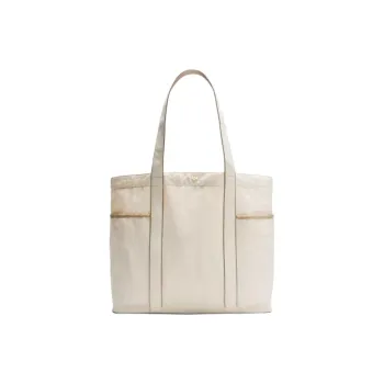 Lululemon Nylon Tote Bag, Shopping Bag, Shoulder Bag Unisex Ecru