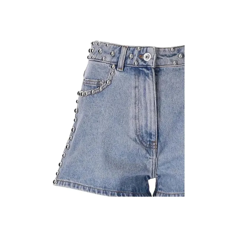 Paco Rabanne Denim Shorts Women's Blue-1