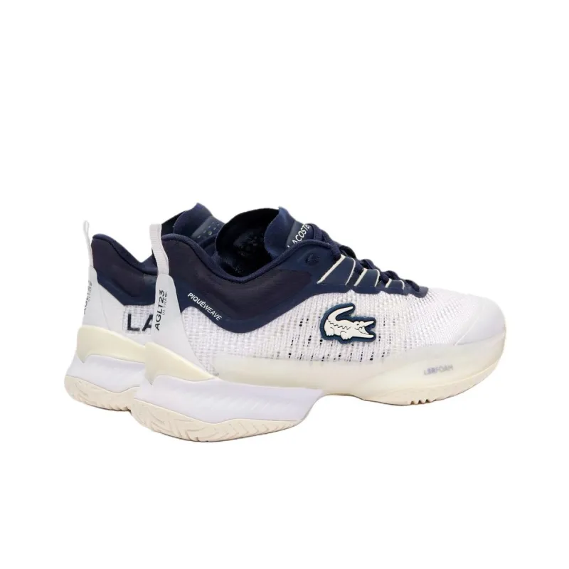 LACOSTE Anti Slip Wear Resistant Low Top Tennis Shoes Women's White-3