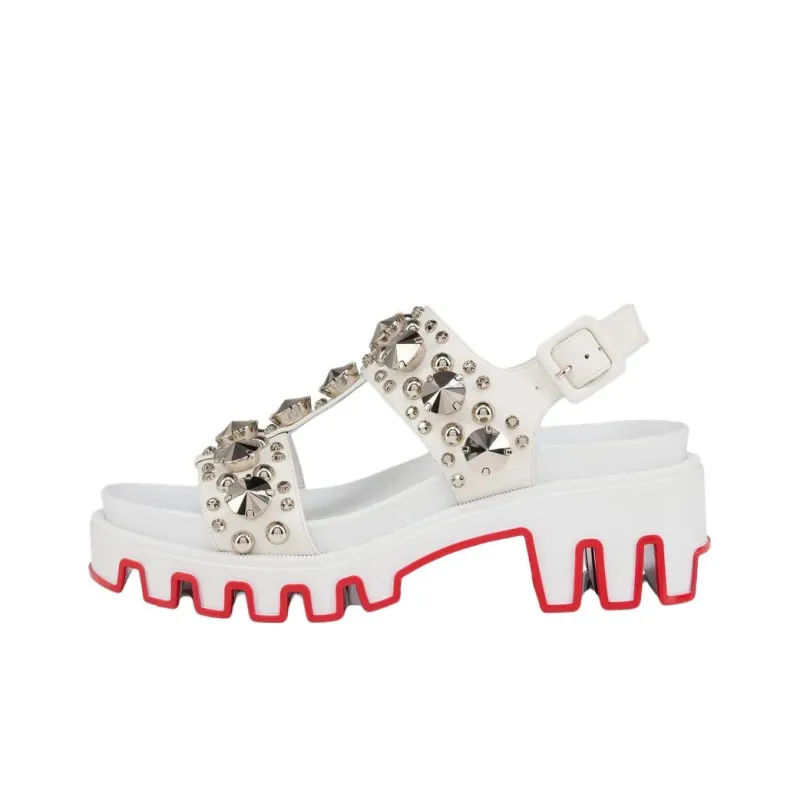 CL Duni Extazza One Strap Sandals Women's White-0