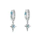 Blue Hoop Earrings (1 Pair)