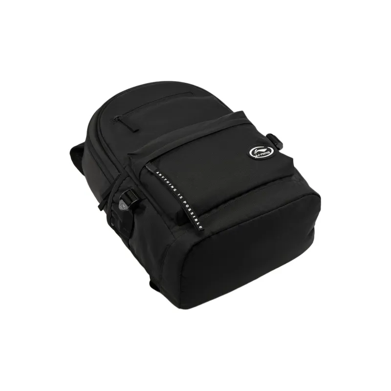 LiNing Polyester Backpack Unisex Black-4