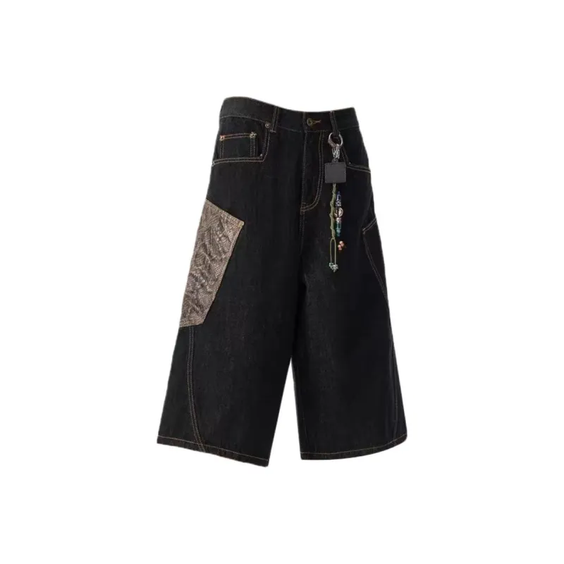 KOKO BASE Denim Shorts Unisex Black-0