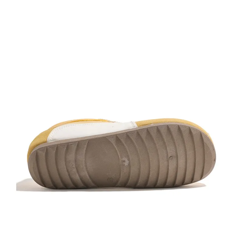 HUANQIU Cushioning Abrasion Resistant Lightweight Low Top Casual Shoes Women's Yellow-3