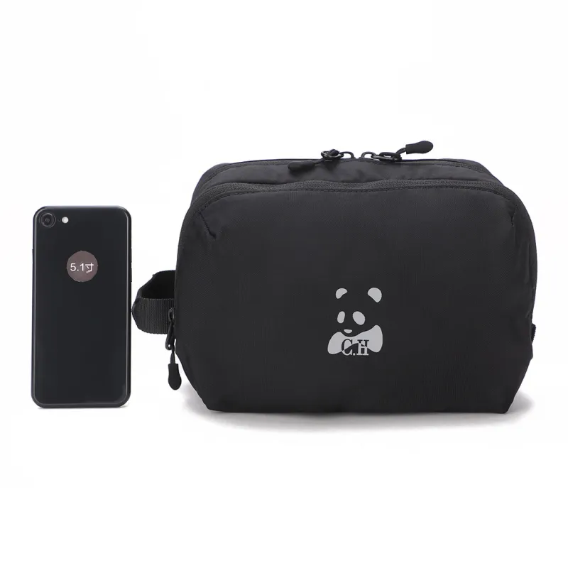 CANUDILO Polyester Clutch Regular Men's Black-2