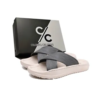 Colorful Creations Quiet Slip Resistant Abrasion Resistant Quick Dry Slide Slippers Men's Box