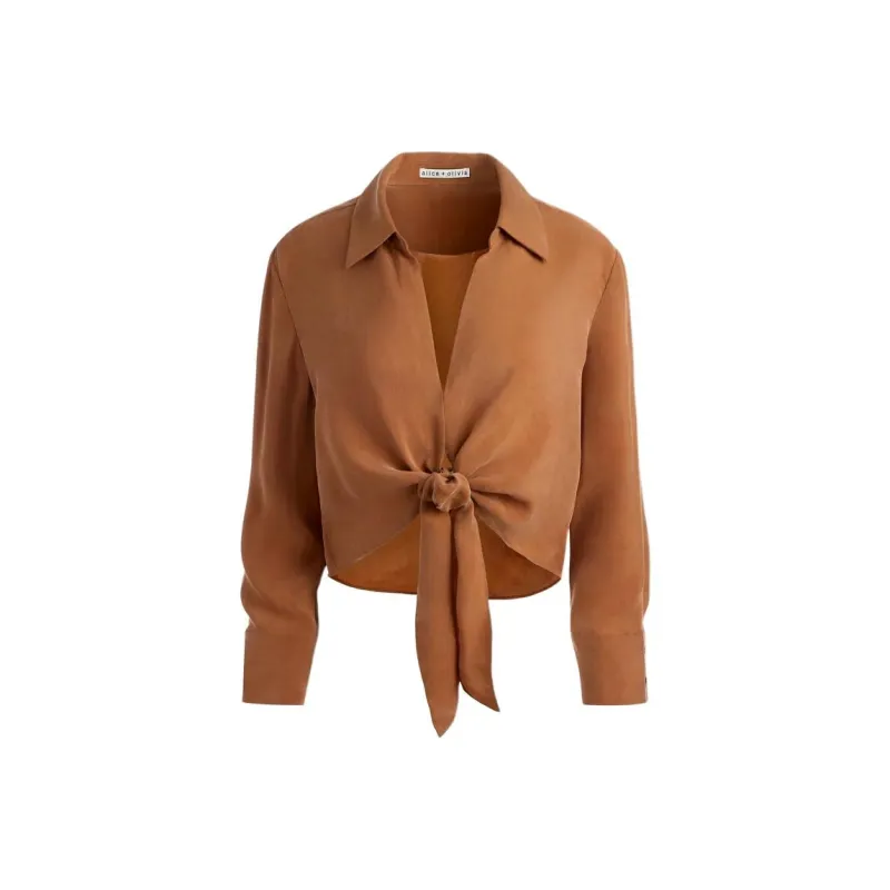 ALICE+OLIVIA Shirts Women's Camel-0