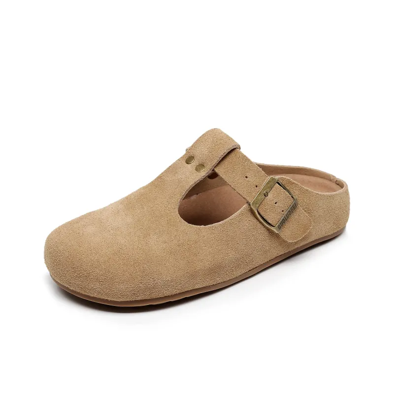 Golofi Rubber Sole Slip Resistant Closed Toe Slippers Women's-0