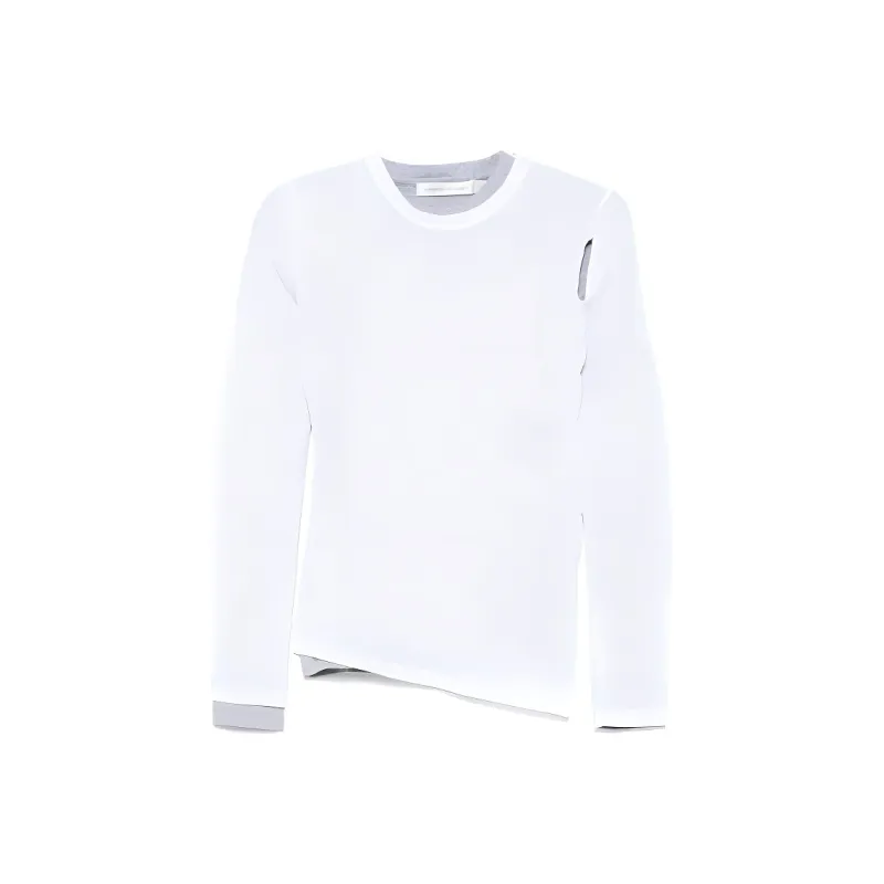 Christopher Esber Sheer Overlay Peephole T shirt-0