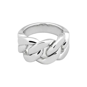 TOM WOOD White Rhodium Rings Unisex Silver