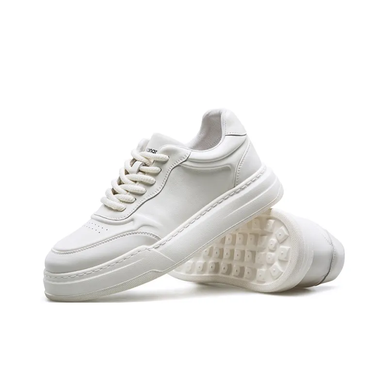 KANGNAI Low Top Casual Shoes Men's White-3