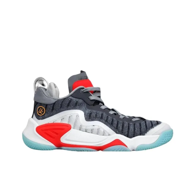 Sneaks & Feet x FREE TIE Cow Hoof 1.1 Abrasion Resistant Breathable Low Top Basketball Shoes Men's Gray White Red-1