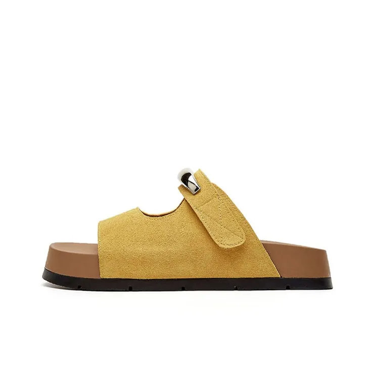 DAPHNE Rubber Sole Quiet Slide Slippers Women's-3