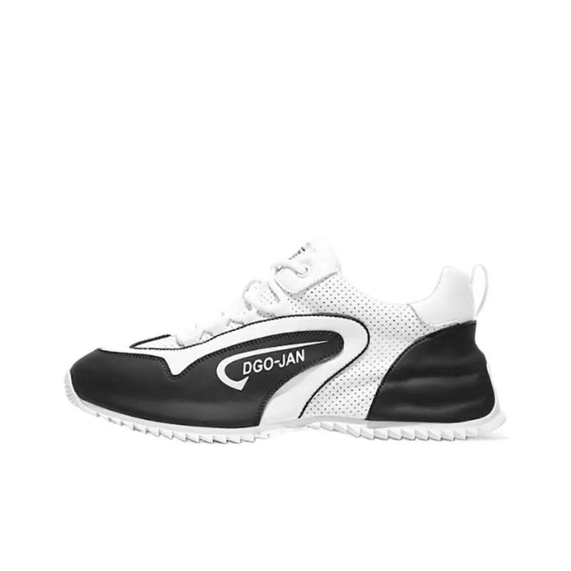 Ruomini Breathable Low Top Casual Shoes Men's White Black-0