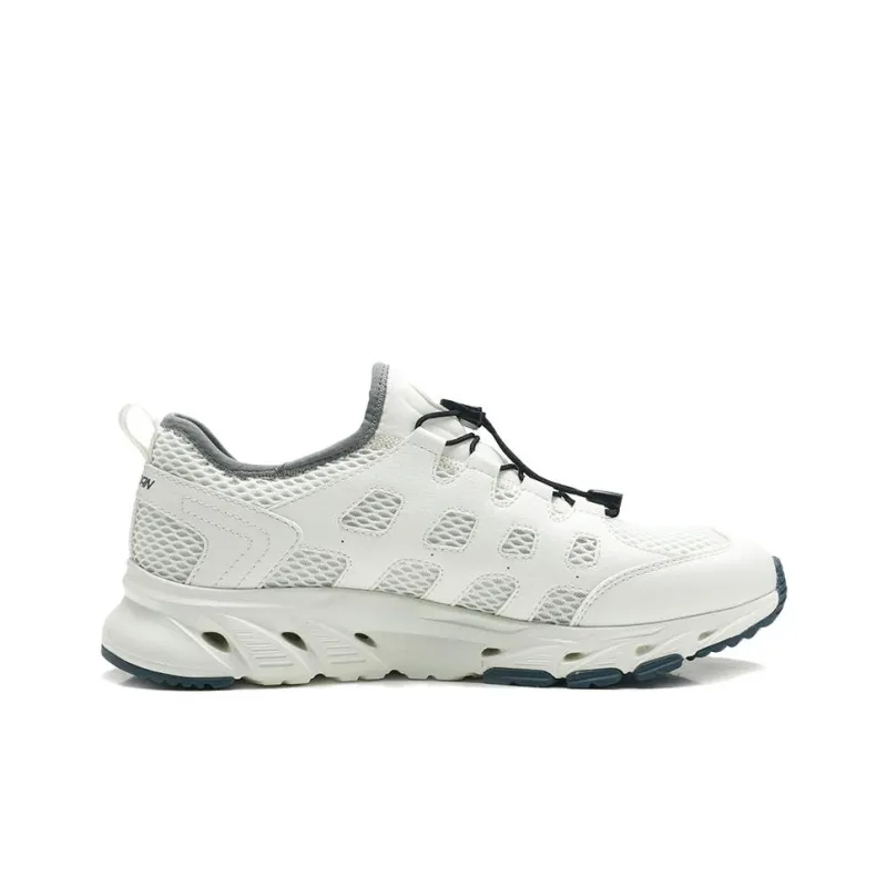 QIAODAN Slip Resistant Quick Dry Coverage River Trekking Shoes Men's White Gray-1
