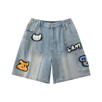 LAMLICKA Denim Shorts Unisex Blue