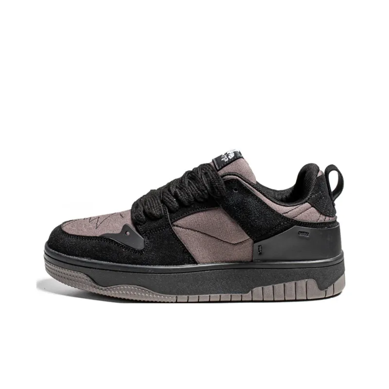 Medd Skateboard Shoes Men Low Top Black Green-0