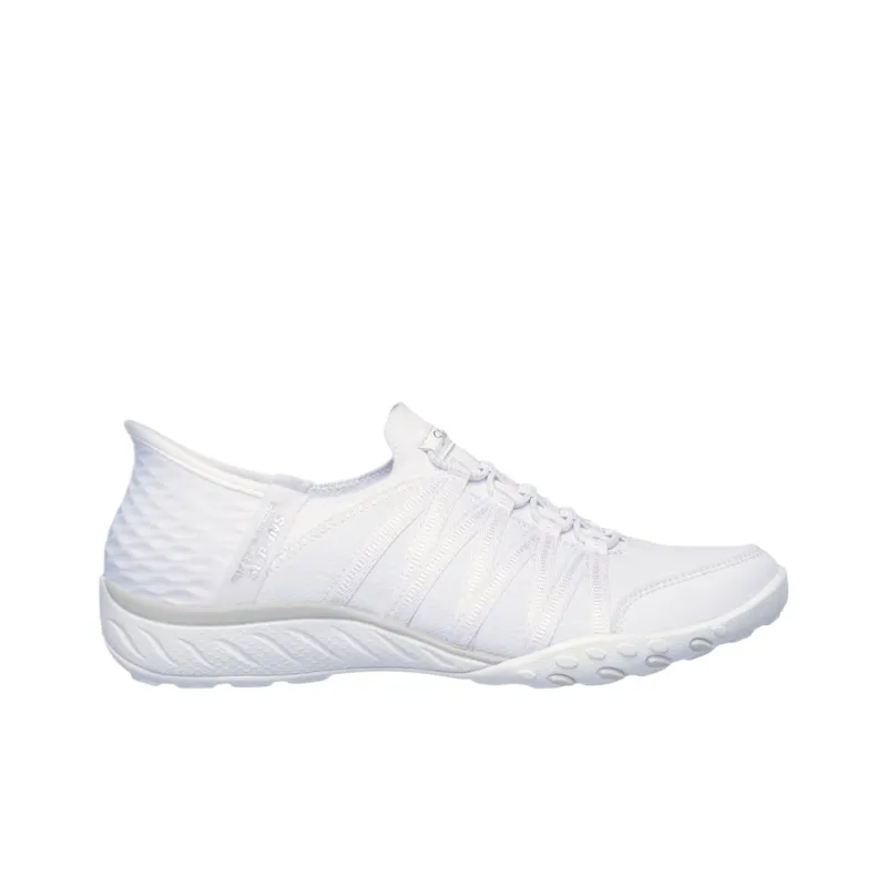 Skechers Breathe Easy Low Top Casual Shoes Women's White-1