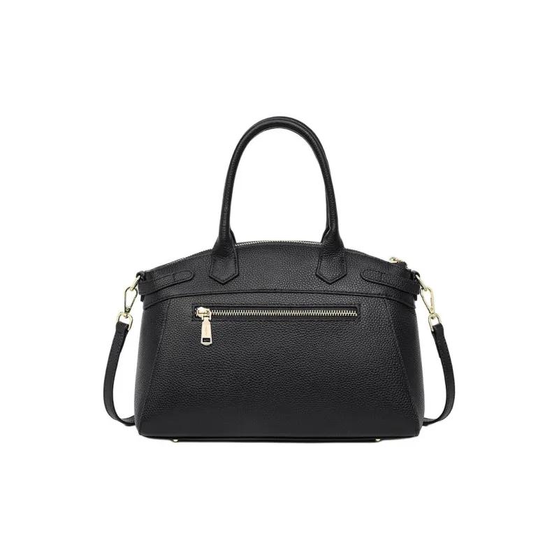 MILLIE'S Cow Leather Shoulder Bag, Crossbody Bag, Handbag Regular Women's Black/Khaki-3