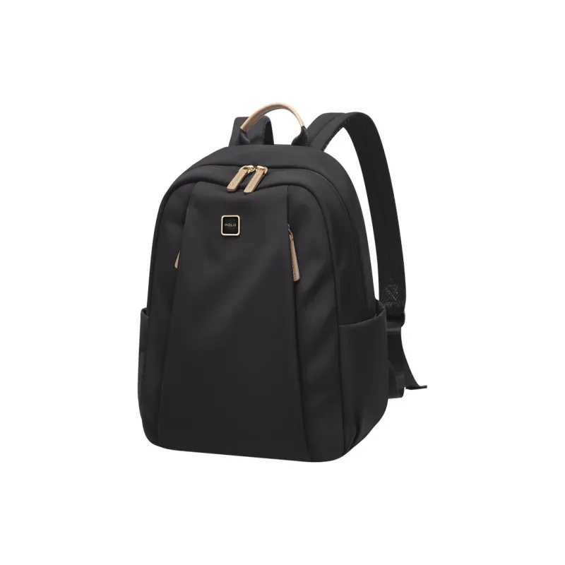 POLO Fabric Backpack Regular Women's Ecru/Black-6