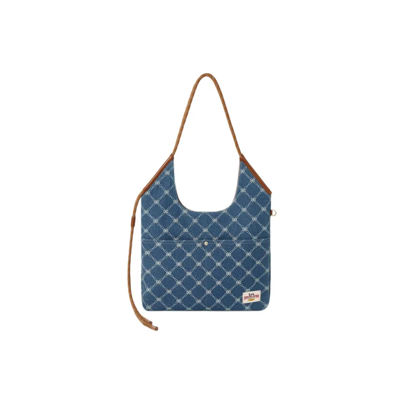Lee Fabric One Shoulder Handbag Regular Women's Dark Blue-3