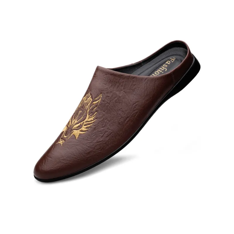 British Knights Rubber Sole Slip Resistant Closed Toe Slippers Men's Brown-3