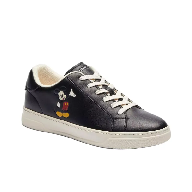 Disney x COACH Highline Low Top Skateboard Shoes Women's Black-2