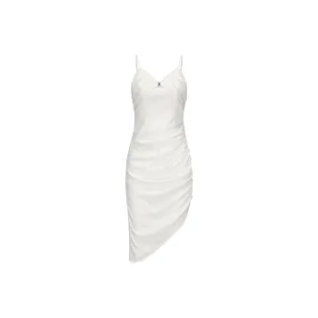 GIMING Slip Dresses Women's White