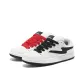 Mismatched Sparkling White Black Red Shoelace