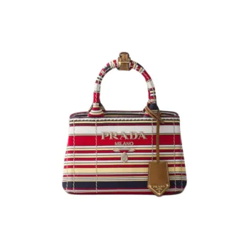 PRADA Adjustable Detachable Strap One Shoulder Handbag Mini Women's Red & Yellow & Multicolor
