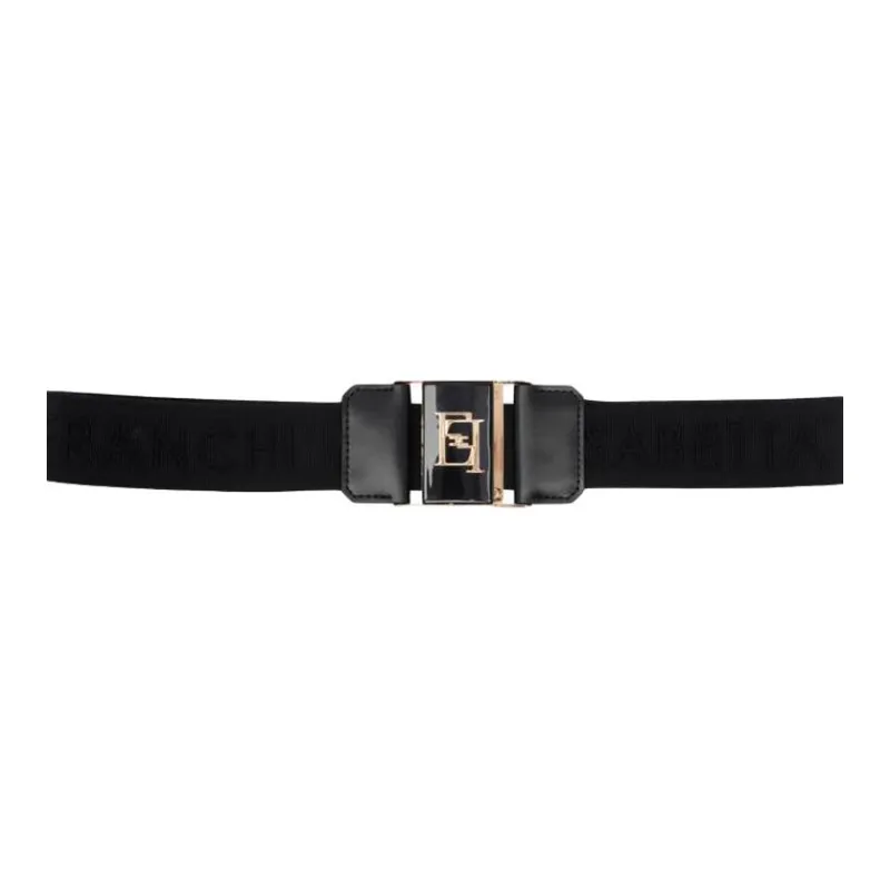 Elisabetta Franchi Monogrammed Elastic Belt-0