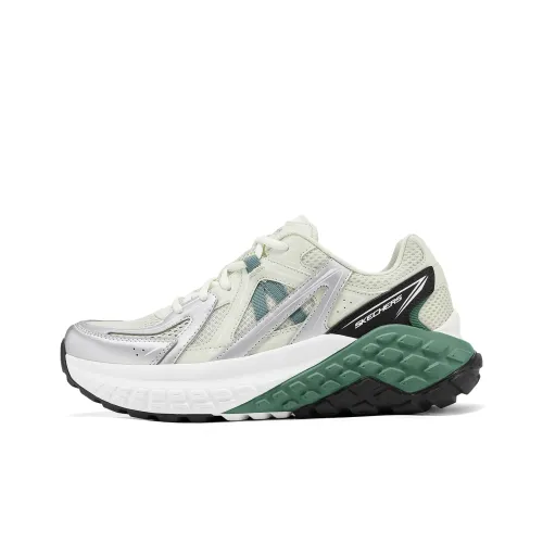 Skechers Durable Breathable Low Top Casual Running Shoes Men's Beige Green