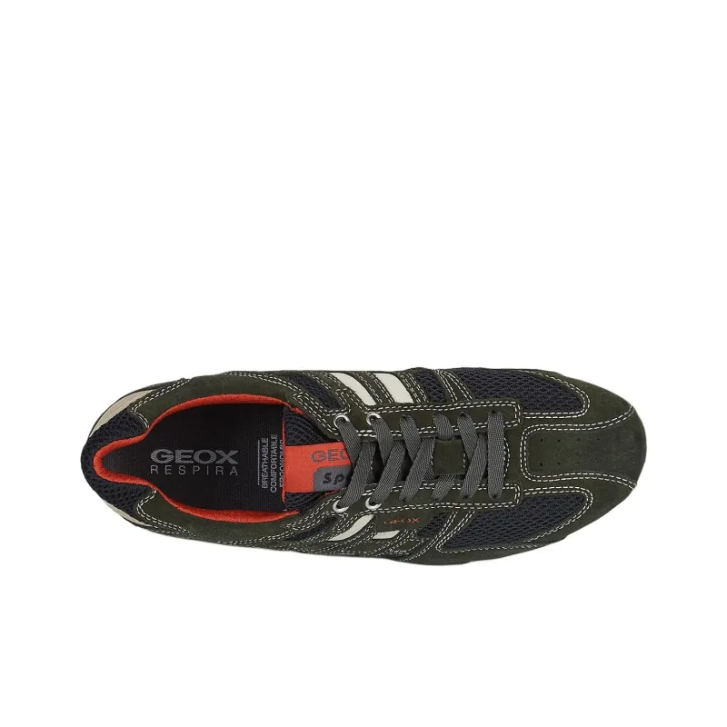 GEOX Low Top Casual Shoes Men's Gray Green-5