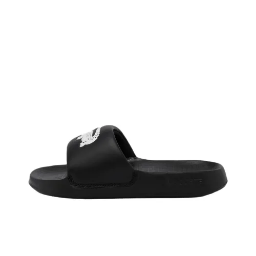 LACOSTE SERVE SLIDE 1.0 Slip Resistant Abrasion Resistant Slide Slippers Women's Black