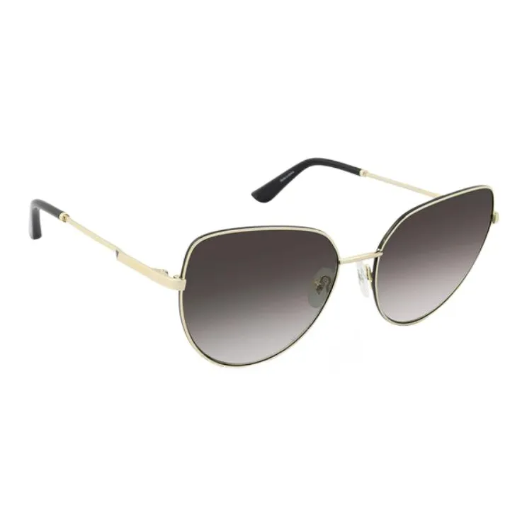GUESS Metal Cat Eye Sunglasses Women's Gold-2