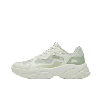 361° Sports Life Collection Lightweight Shock Absorbers Low Top Chunky Sneakers Women's White Green