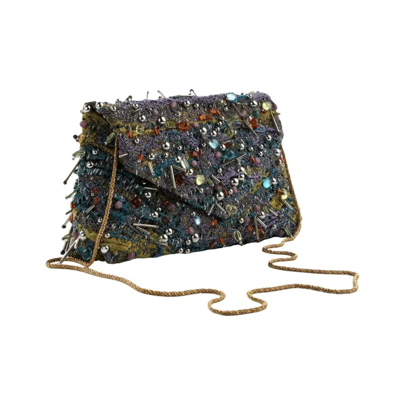 DRIES VAN NOTEN Embellished Envelope Bag Yellow-1