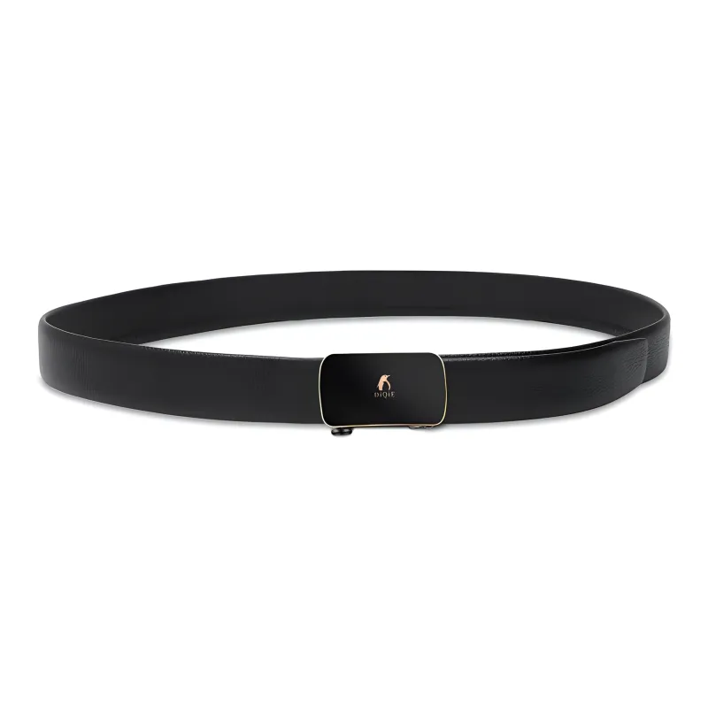 Emperor Penguin Top Grain Cow Leather Belt, Belt Unisex Space Silver, Rose Gold Width 3.5CM-8