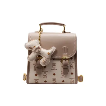 TOUTSEUL YOLO PU One Shoulder Crossbody Backpack Women's White/Pink/Coffee/Brown