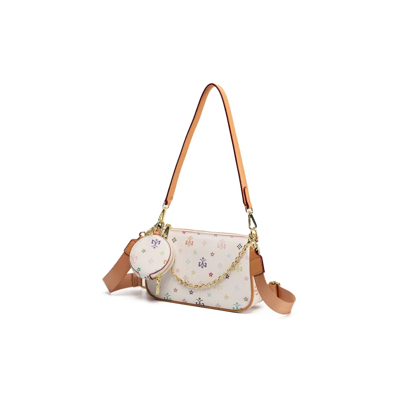 MISS GAIL Synthetic Leather Shoulder Bag, Crossbody Bag, Handbag Women's Monogram Multicolor-9
