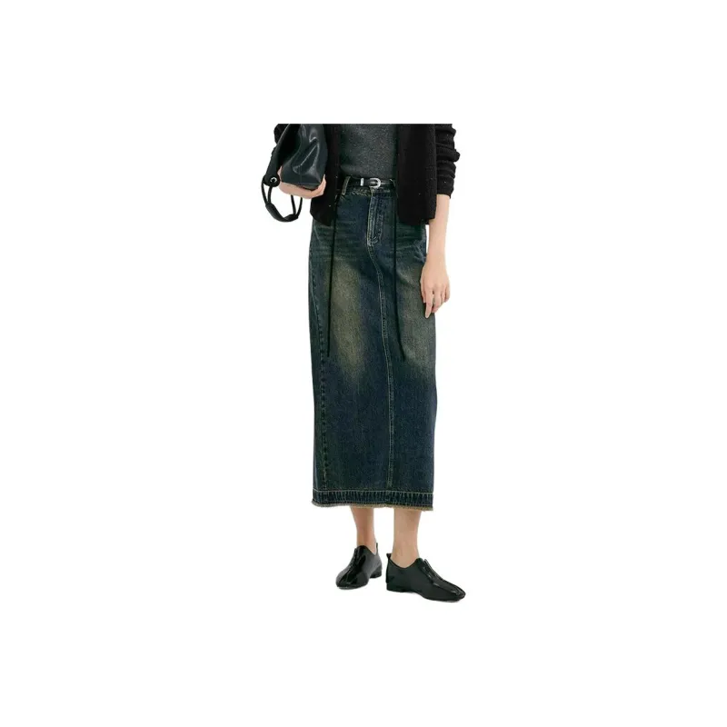 TKY SHOP Denim Long Skirt Women's-0