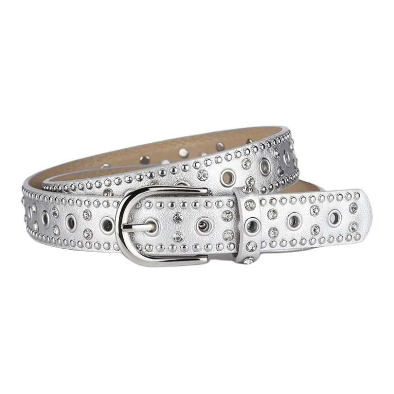 JEANSWEST PU Leather Belts Women's 2.8CM-4