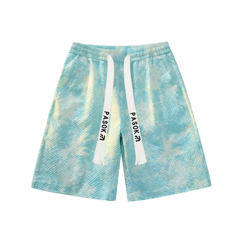 PASOK Casual Shorts Unisex PA013 Blue Green-0