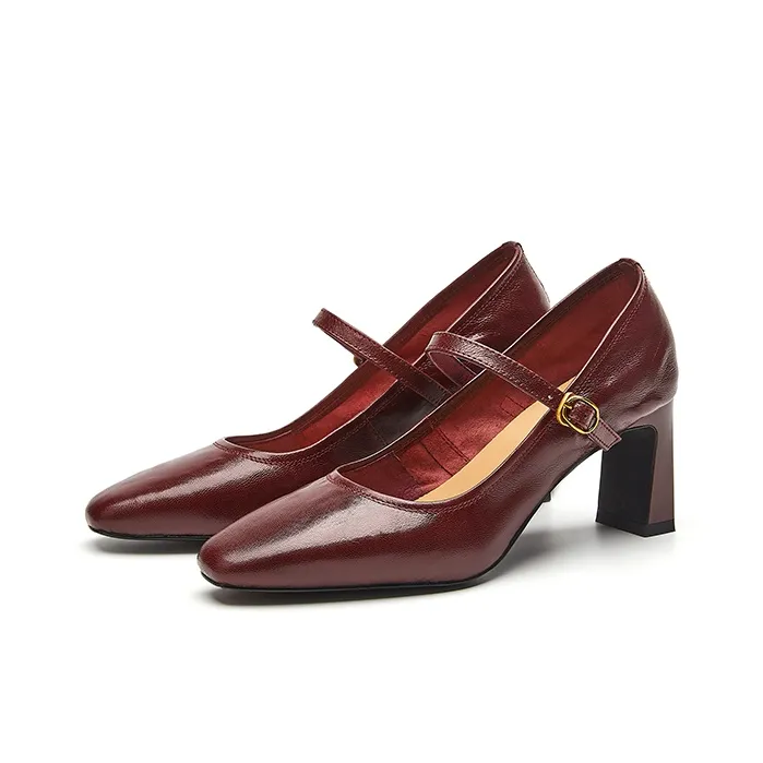 ST&SAT Chunky Heel High Heels 7cm Women's-8