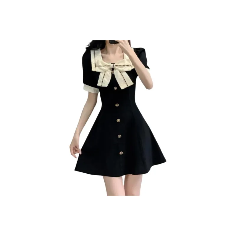 Mu Xiao Xin Short Sleeved Dress Women's-1