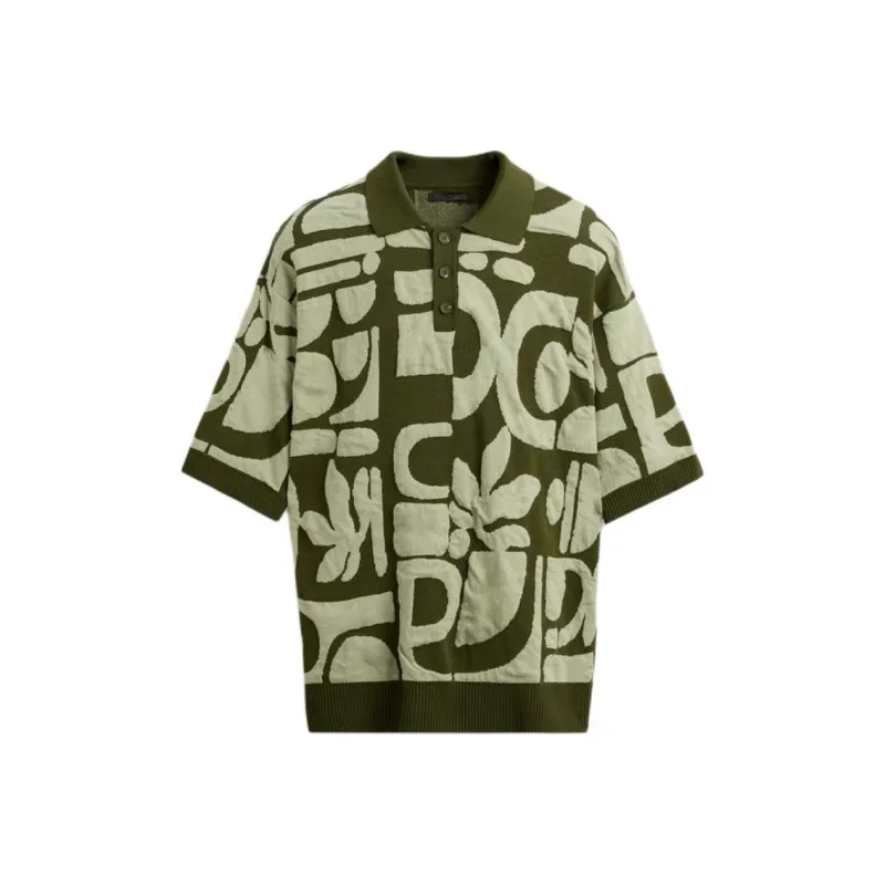 ZARA Polo Shirts Men Green-0